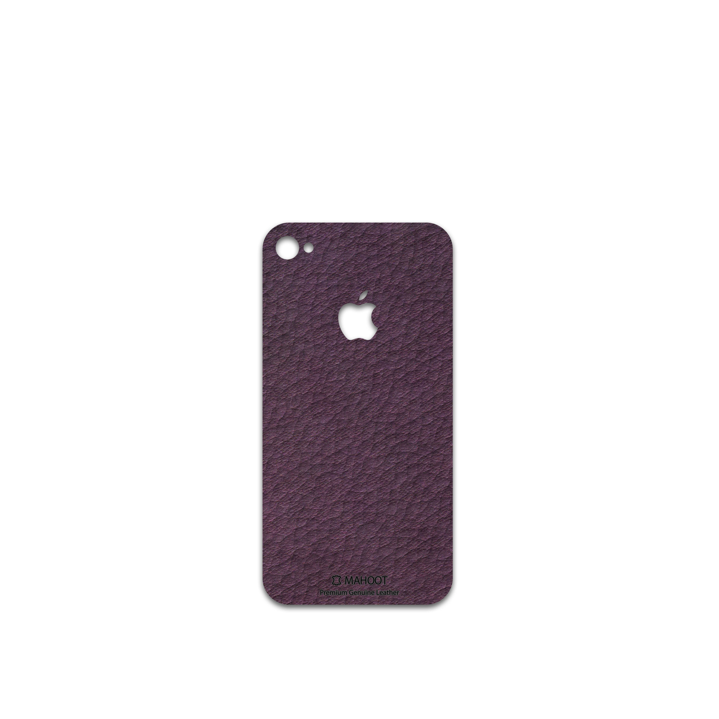 برچسب پوششی ماهوت مدل Purple-Leather مناسب برای گوشی موبایل اپل iPhone 4s
