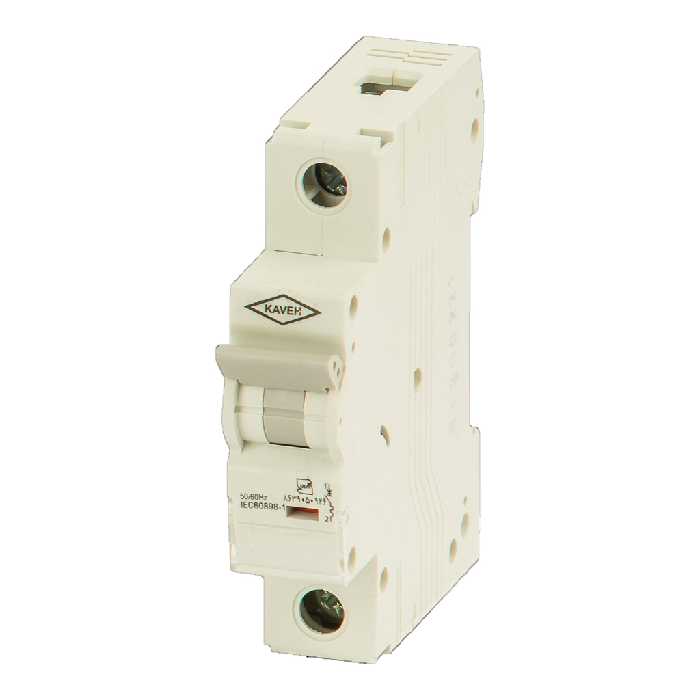 کلید مینیاتوری 6 آمپر تک فاز AC الکترو کاوه کد 6A-4.5KA-1P