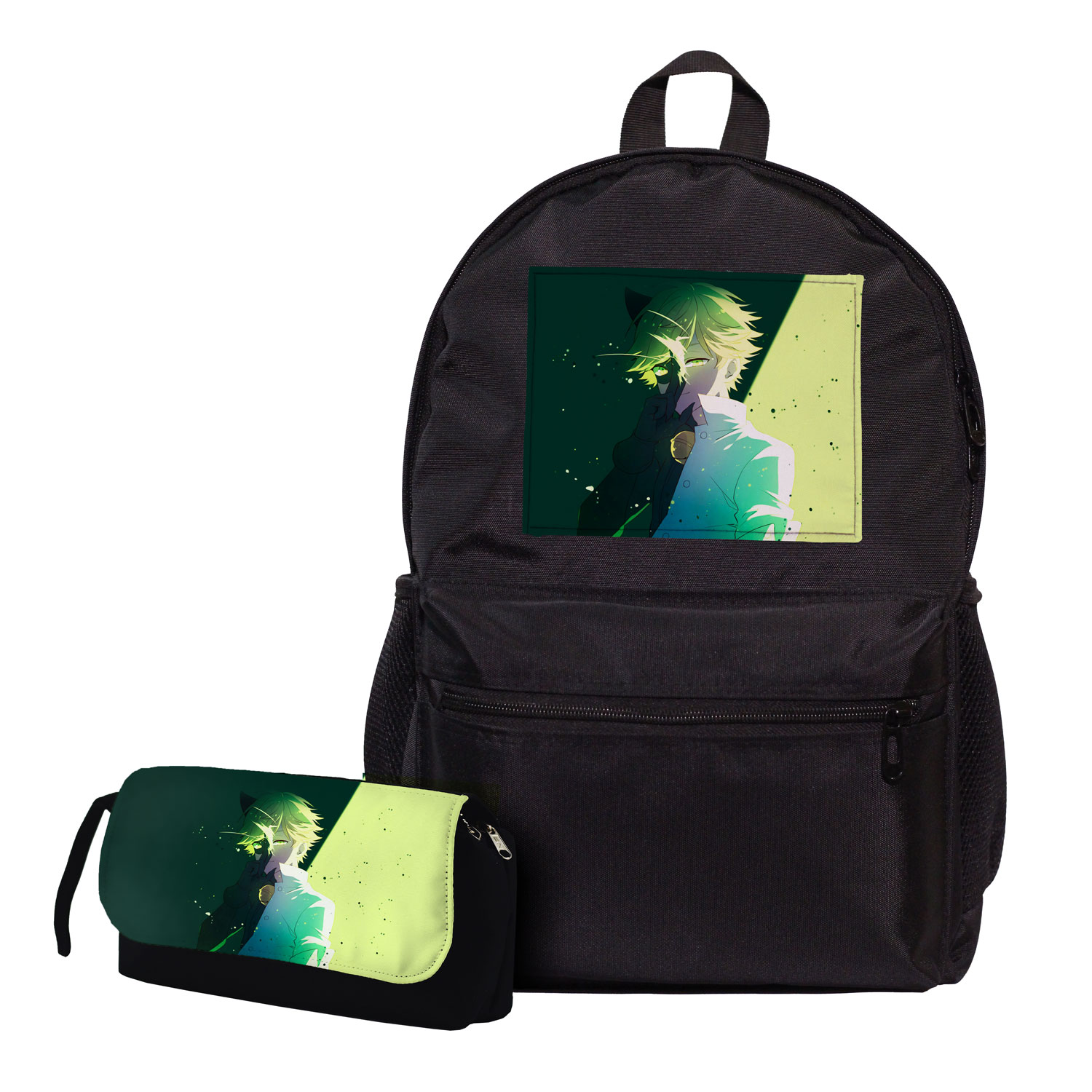 کوله پشتی طرح پسر گربه ای کد 7064 به همراه جامدادی