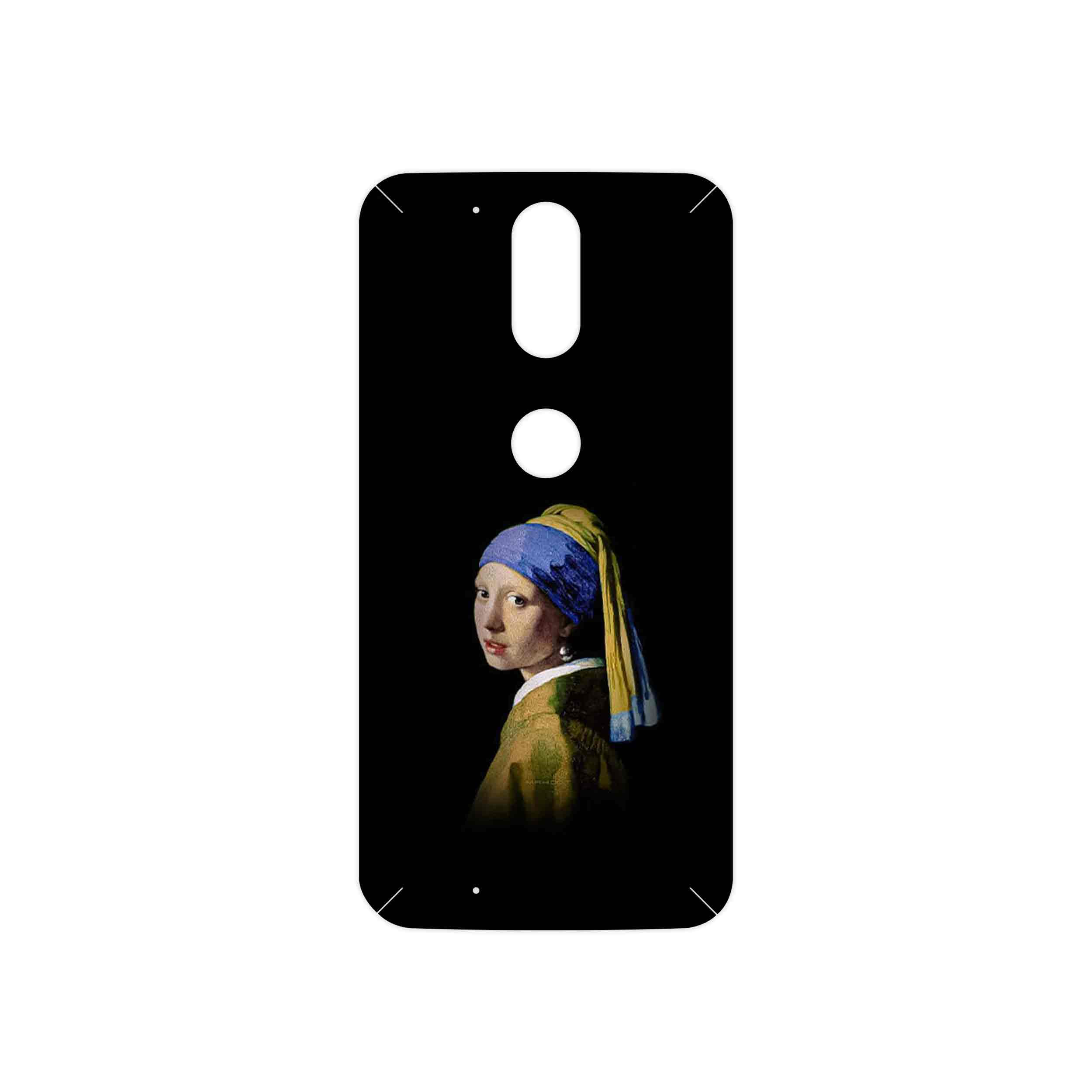 برچسب پوششی ماهوت مدل Girl with a Pearl Earring of Vermeer مناسب برای گوشی موبایل موتورولا Moto G4