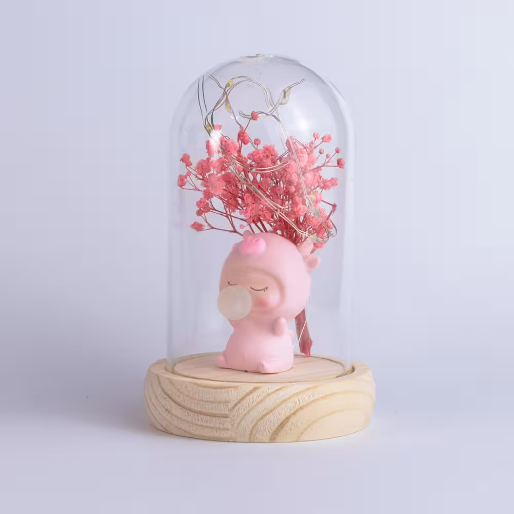 استند استوانه ای عروسکی صورتی کد 7501