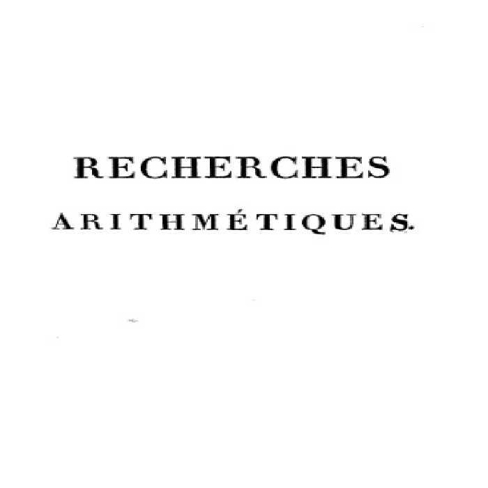خرید و دانلود نسخه کامل کتاب Recherches arithmetiques