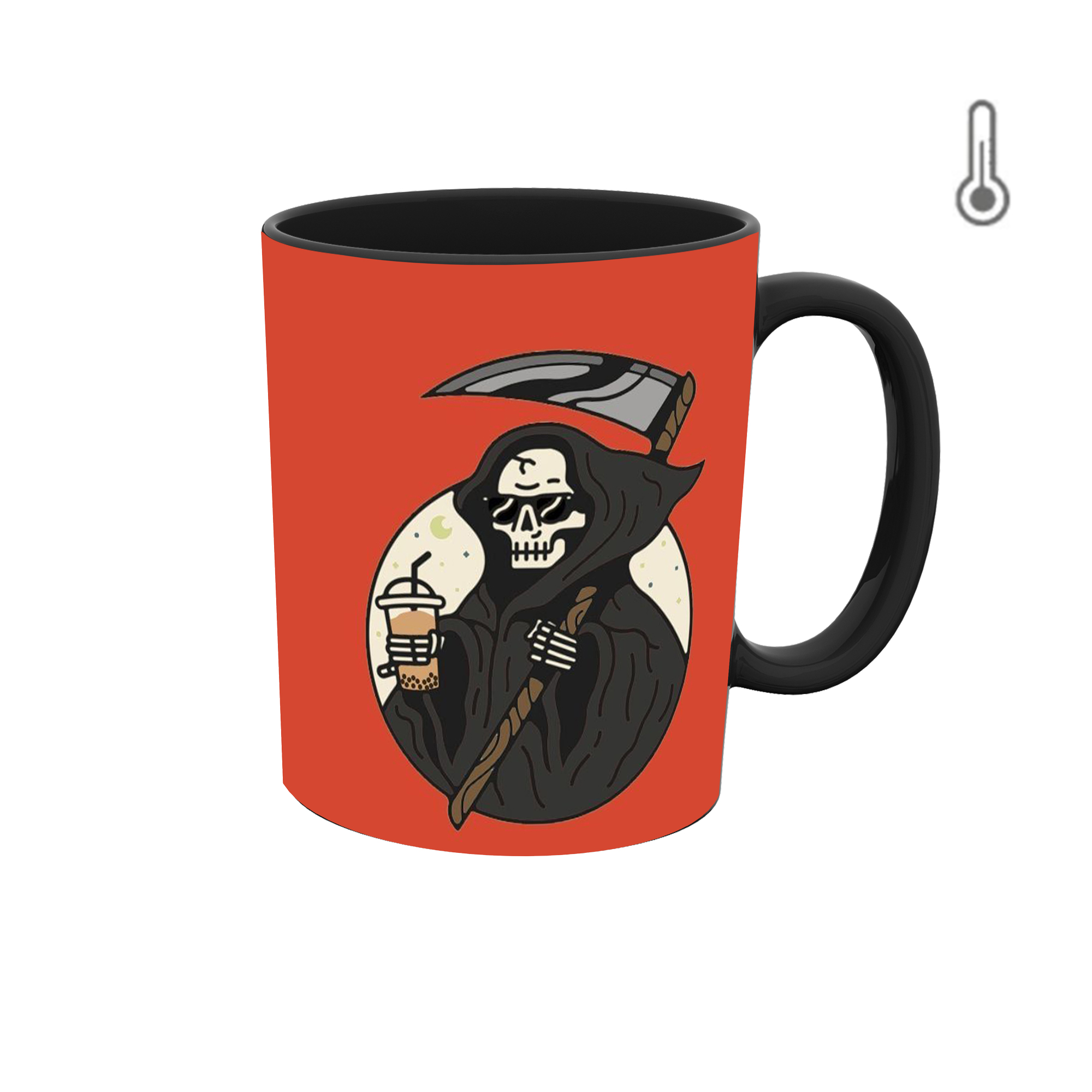 ماگ حرارتی طرح گرافیکی اسکلت skull  