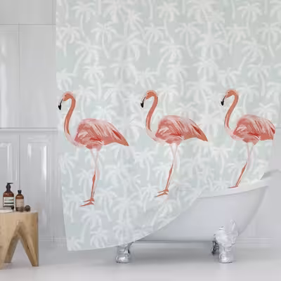 پرده حمام دلفین مدل TOR-6442 سایز 180x200 سانتی متر