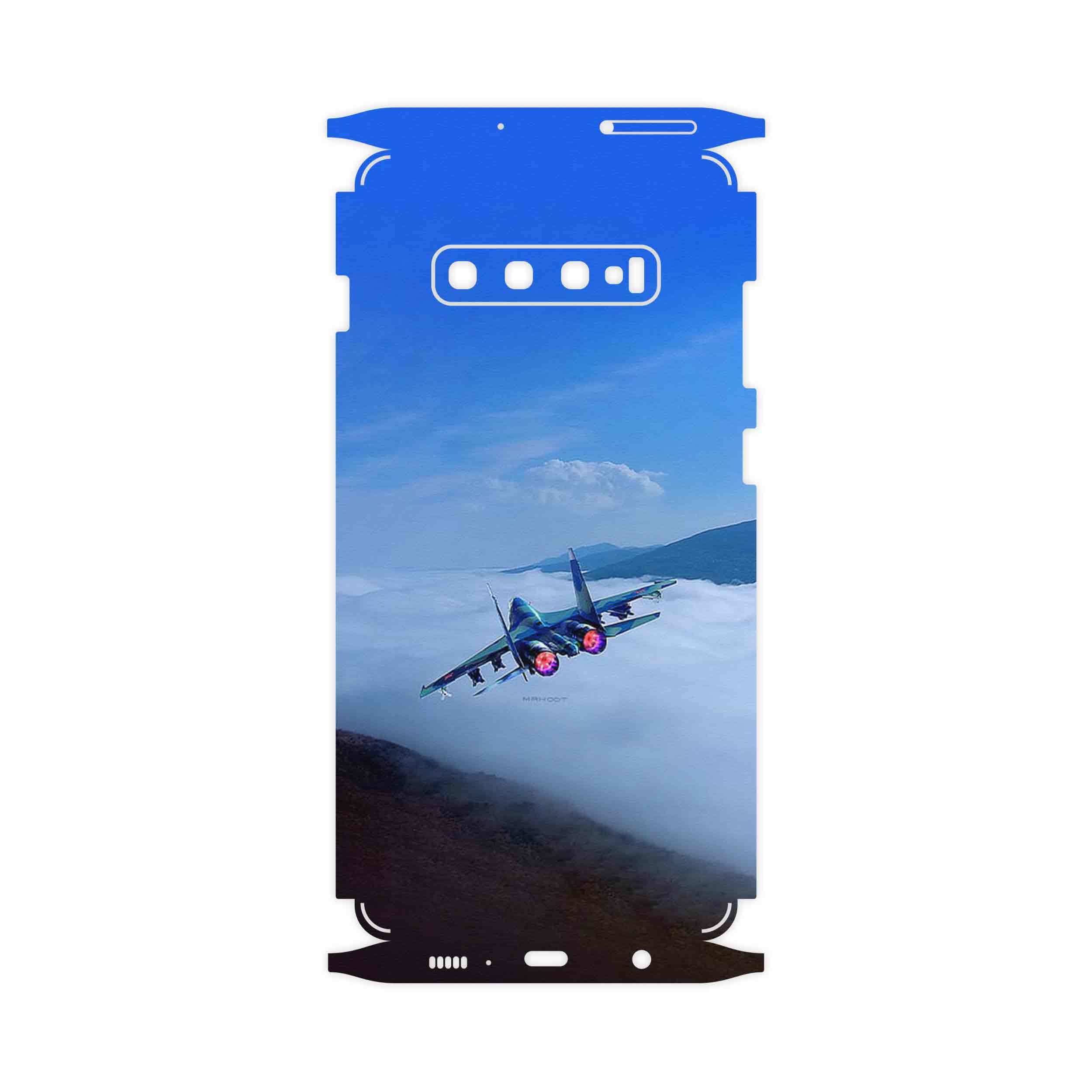 برچسب پوششی ماهوت مدل Fighter plane Su27-FullSkin مناسب برای گوشی موبایل سامسونگ Galaxy S10 Plus