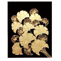 تابلو نقاشی ورق طلا طرح گل دکوراتیو کد 0112