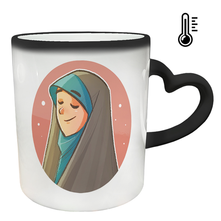 ماگ حرارتی مدل دسته قلبی طرح عاشقانه کد 290