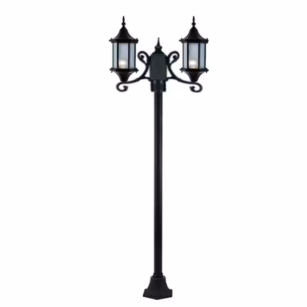 چراغ حیاطی ایستاده دو شاخه با طول 2.6 متر شفق مدل سورنا کد 2919