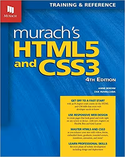 خرید و دانلود نسخه کامل کتاب Murach's HTML5 and CSS3 (4th Edition) - Pdf