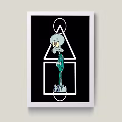تابلو مدل دکوراتیو اختاپوس Squid ward کد G10-47