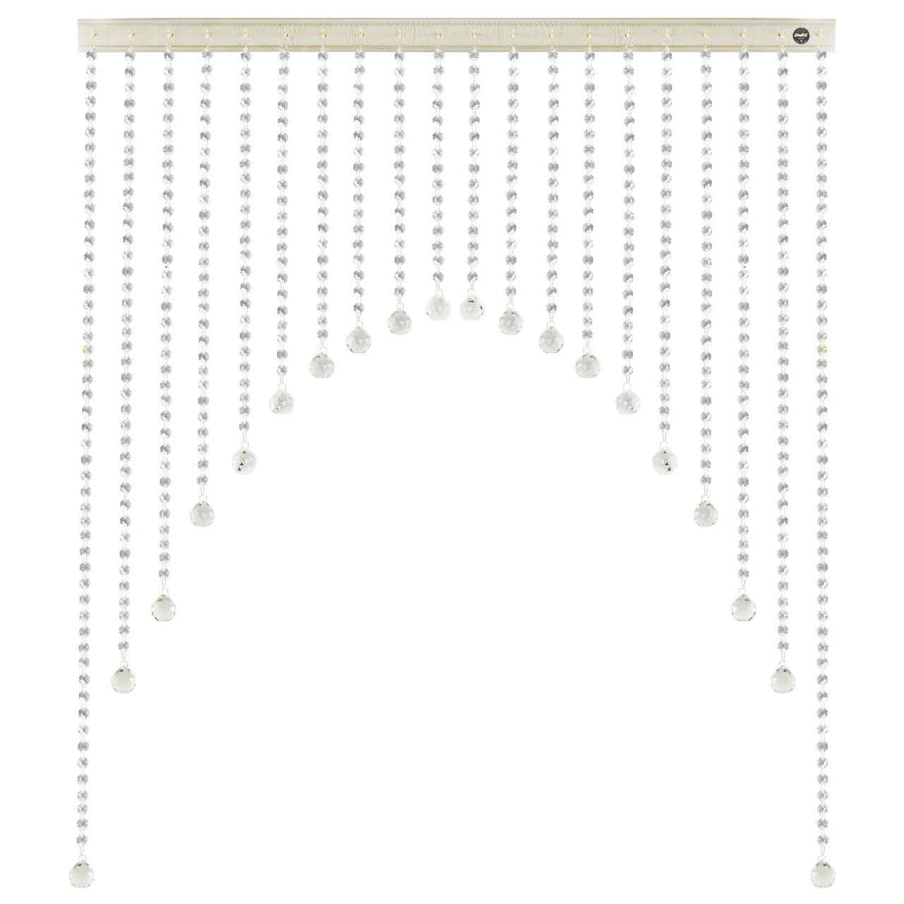 پرده آویز آریا کریستال مدل هلال سایز 140x140 سانتی متر