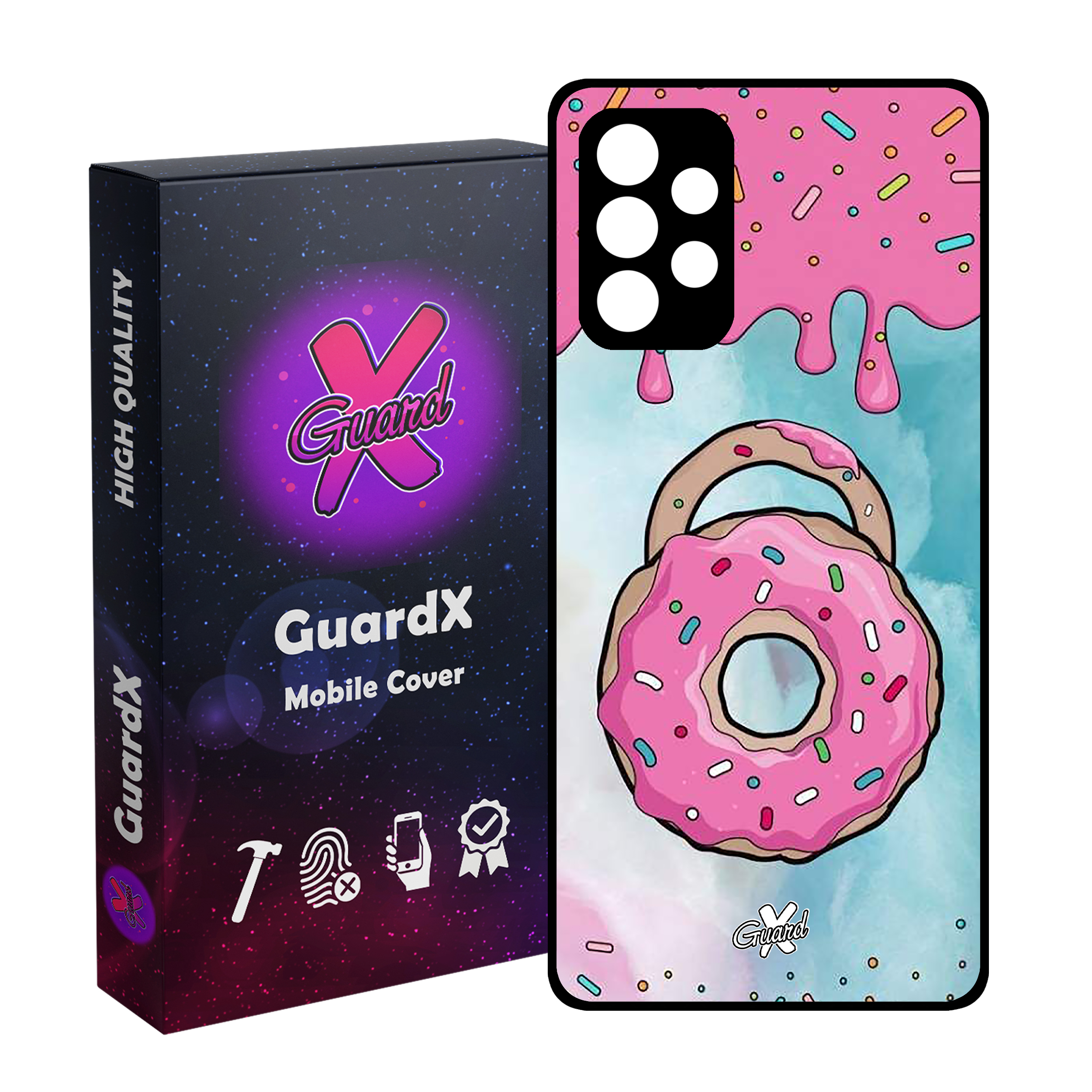 کاور گارد ایکس طرح Donut مدل Glass10069 مناسب برای گوشی موبایل سامسونگ Galaxy A72