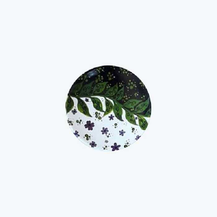 بشقاب دیوارکوب سفالی طرح دختر مجموعه 3عددی