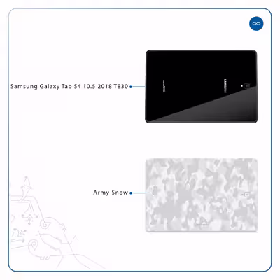 برچسب پوششی ماهوت مدل Army-Snow مناسب برای تبلت سامسونگ Galaxy Tab S4 10.5 2018 T830