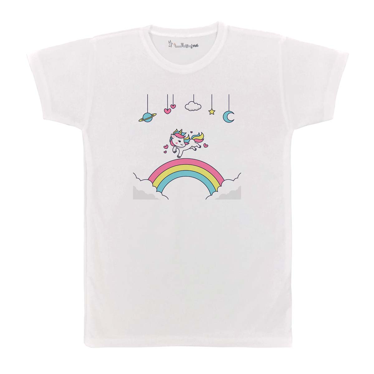 تی شرت بچگانه پرمانه طرح Unicorn کد pmt.3117
