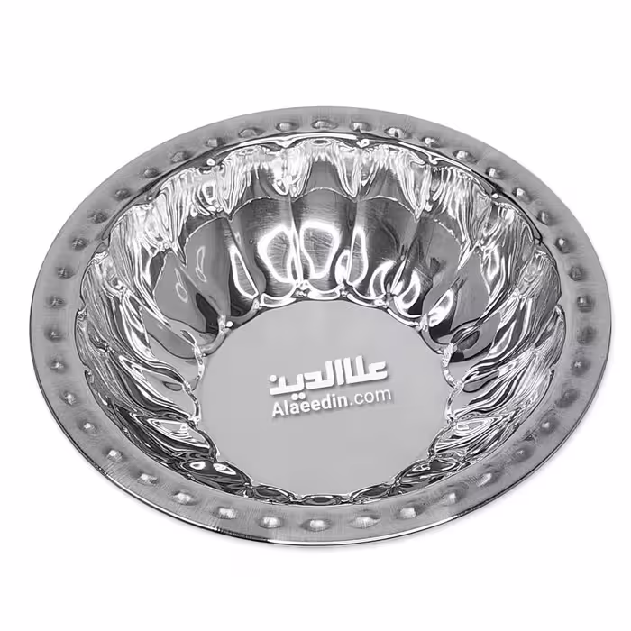 کاسه استیل جلو سماوری کنگره‌ای با قطر 16 سانتی‌متر