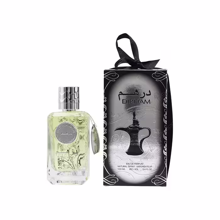 عطر ادکلن درهم نقره ای مردانه ارض الزعفران | عطر و ادکلن آویژه کنگان