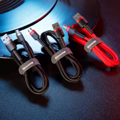 کابل تبدیل USB به microUSB باسئوس مدل CAMKLF طول 2 متر