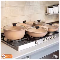 سرویس قابلمه 10 پارچه ونتو دو رو گرانیت اروپایی درب پیرکس
