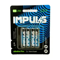 باتری نیم قلمی ایمپالس مدل Alkaline Plus بسته 4 عددی 