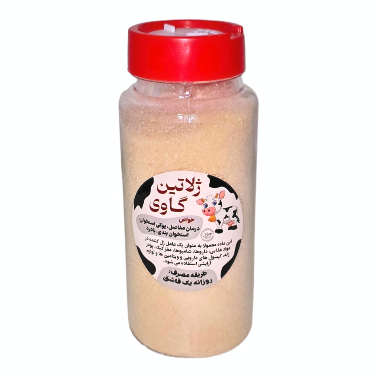 پودر ژلاتین حلال گاوی غدیر فدک (140 گرم)