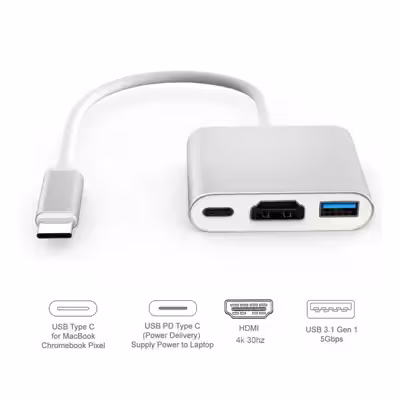 مبدل USB-C به HDMI مدل HooGER PRO
