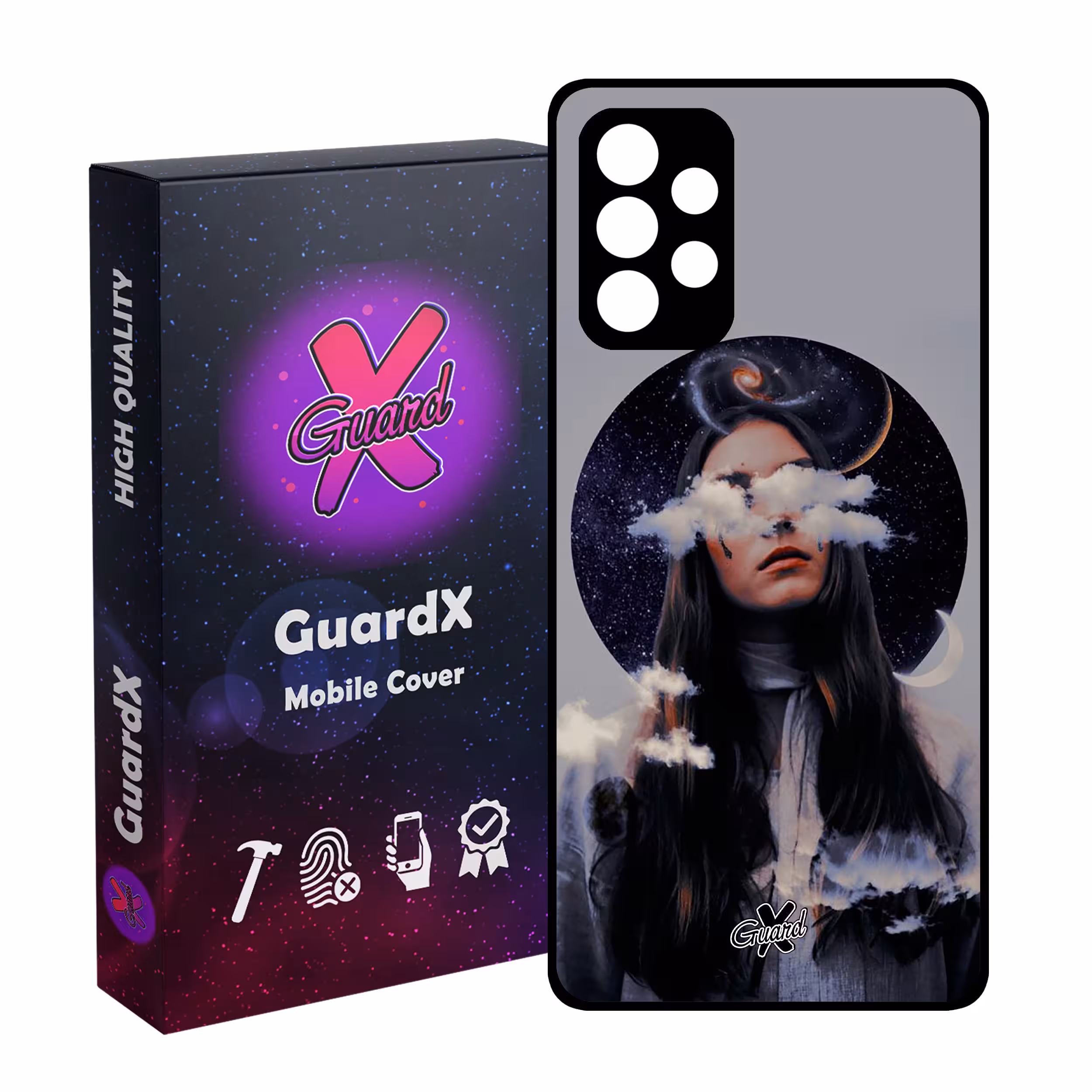 کاور گارد ایکس طرح Girl مدل Glass10011 مناسب برای گوشی موبایل سامسونگ Galaxy A32 4G