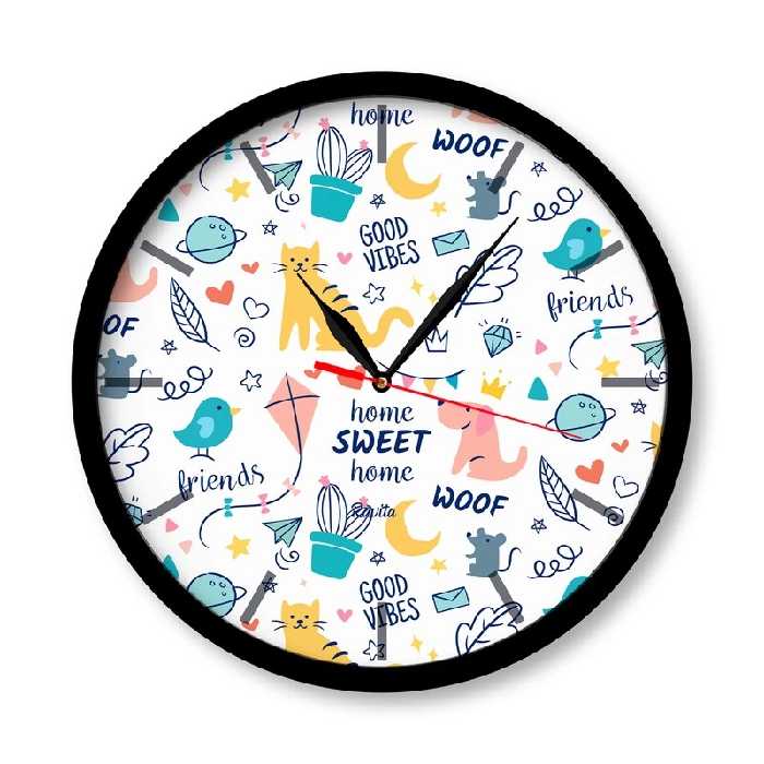 ساعت دیواری کودک ساعت دیواری فانتزی ساعت دیواری پسرانه کد S143