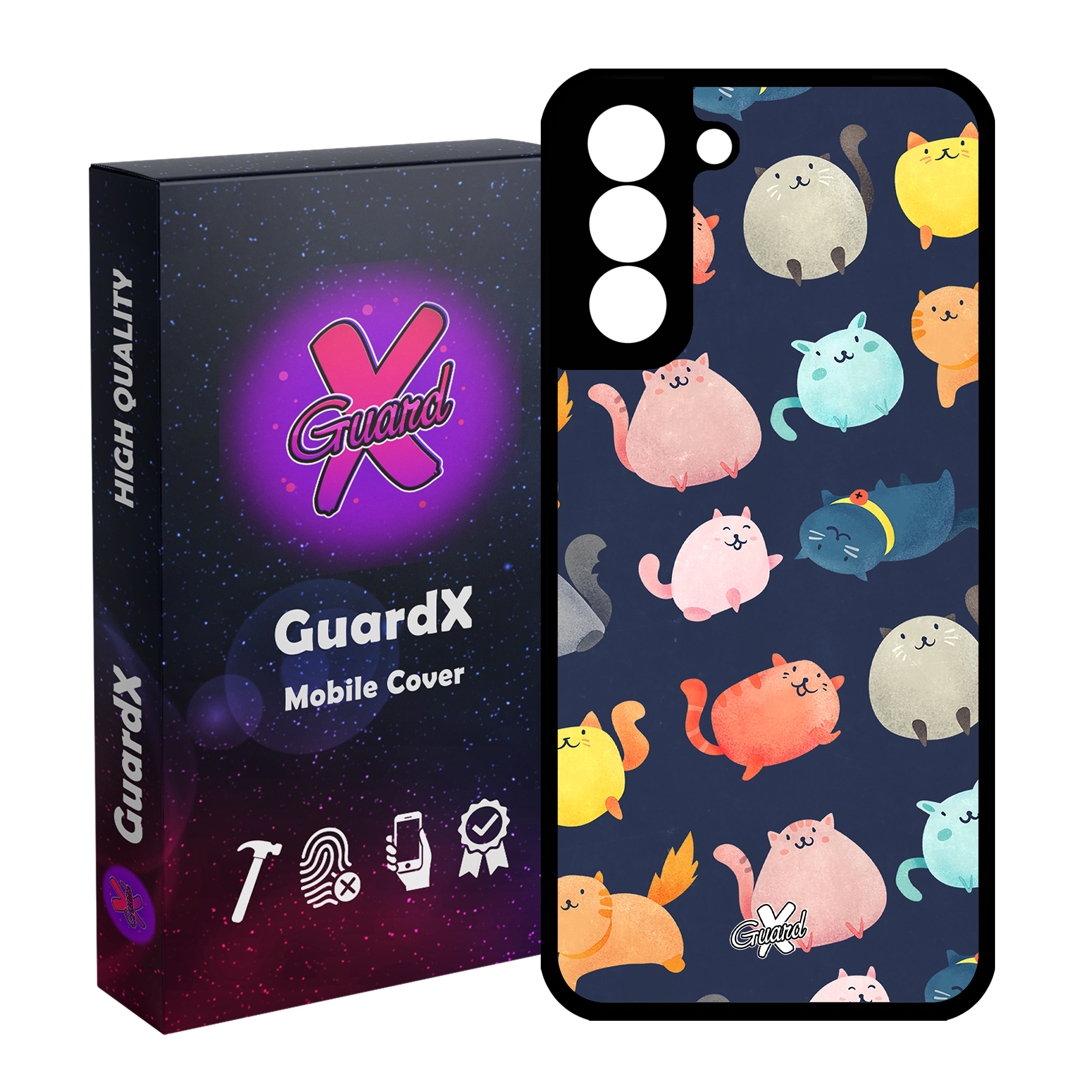 کاور گارد ایکس طرح Cats مدل Glass10173 مناسب برای گوشی موبایل سامسونگ Galaxy S21