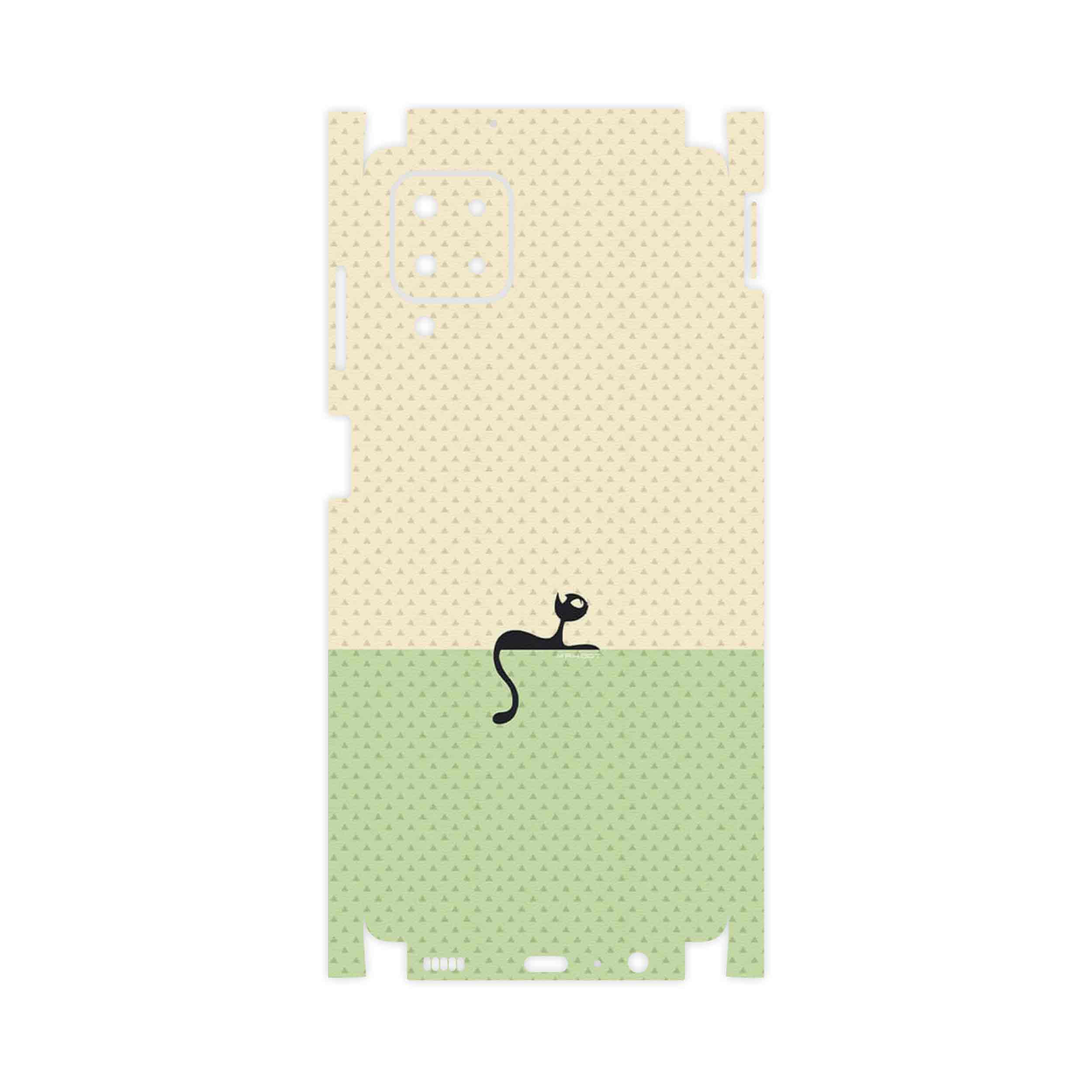 برچسب پوششی ماهوت مدل Minimal Internet Cat Icon-FullSkin مناسب برای گوشی موبایل سامسونگ Galaxy F12