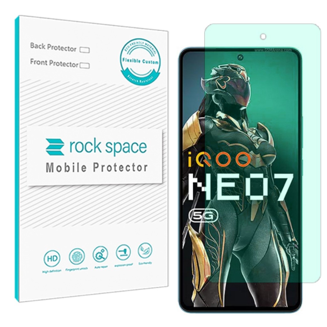 گلس   ویوو iQOO Neo7  مدل نانو هیدروژل گرین لایت برند راک اسپیس   