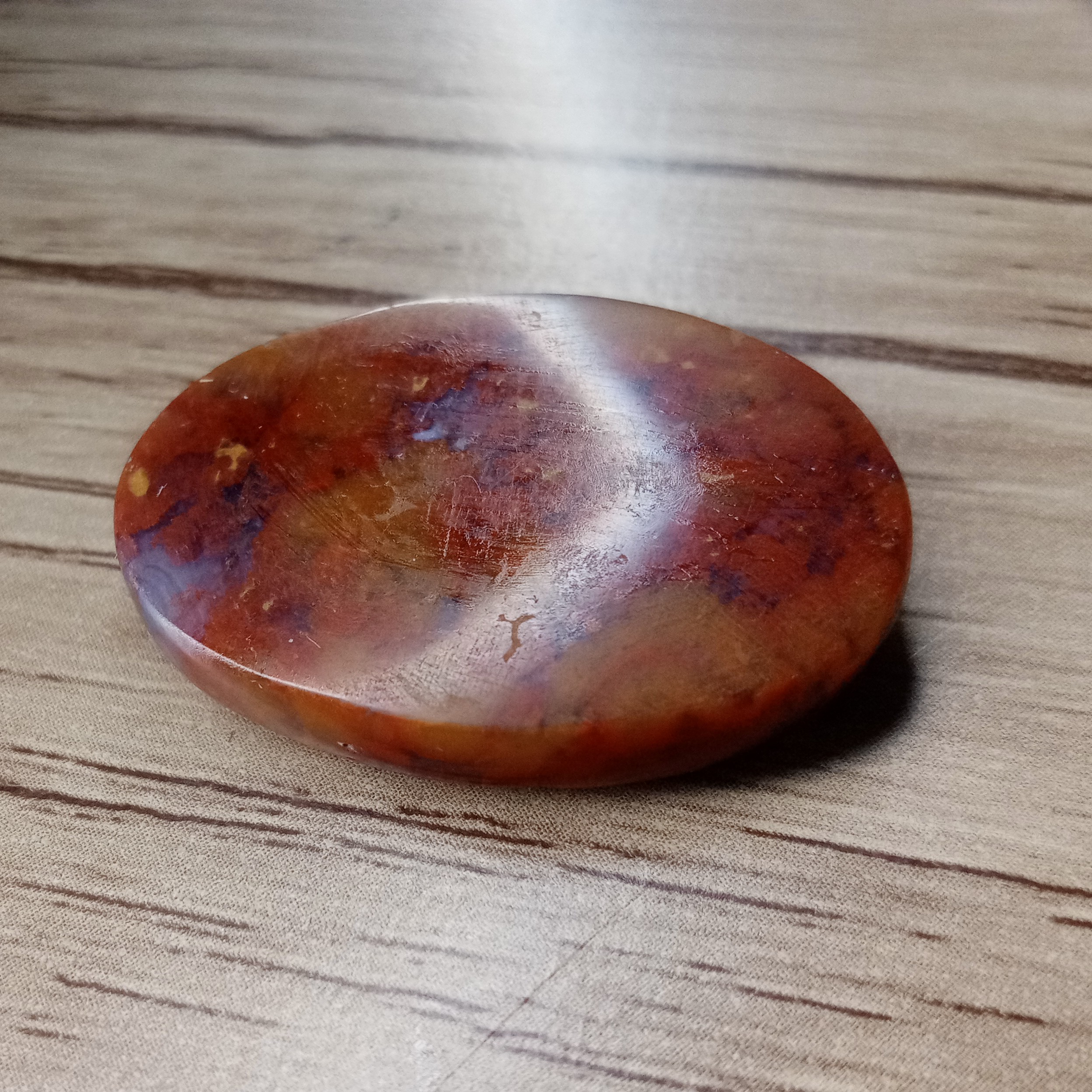 نگین گردن بند جاسپر قرمز 