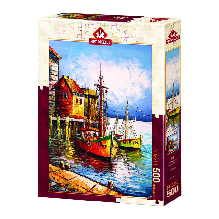 پازل 500 تکه آرت پازل مدل  The Orange Port كد 5091