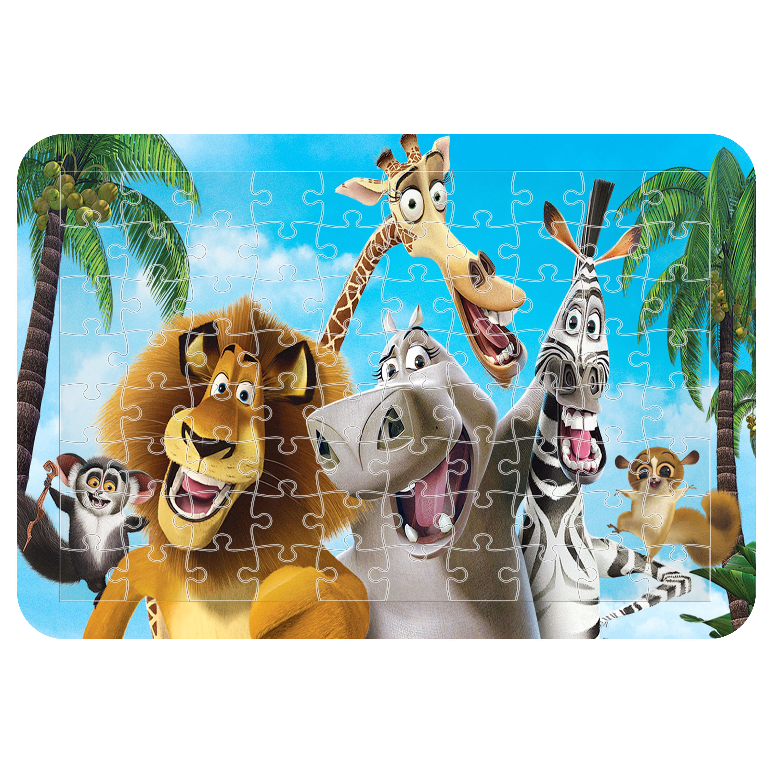 پازل 54 تکه اطلس آبی  طرح کارتون ماداگاسکار مدل P1933