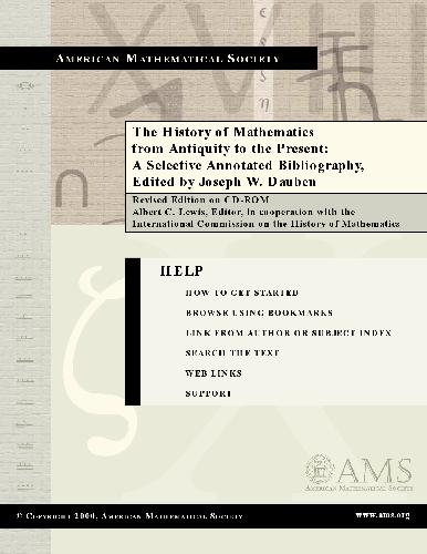 خرید و دانلود نسخه کامل کتاب The history of mathematics from antiquity to the present: A selected annotated bibliography