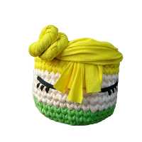 سبد قلاب بافی تریکو طرح عروسکی کد 200 