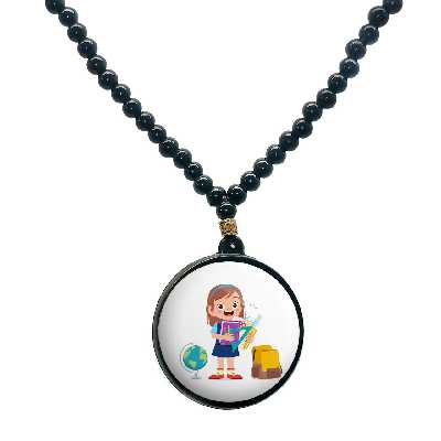 گردنبند پرمانه طرح جشن الفبا کد pmd.22600 مدل دو طرفه