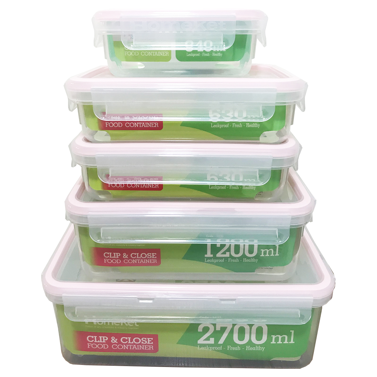 ظرف نگهدارنده هوم کت کد 3445 مجموعه 5 عددی