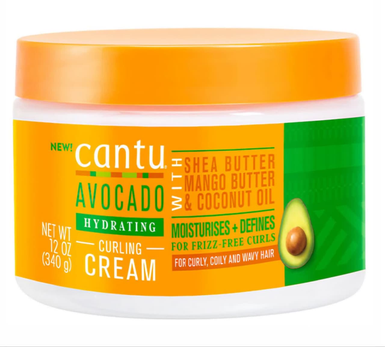 کرم فر کننده آووکادو کنتو Cantu Avocado Hydrating Curling Cream 340g - دلبر بیوتی|فروشگاه اینترنتی دلبر بیوتی