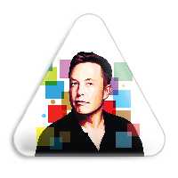 پیکسل خندالو طرح ایلان ماسک مدل مثلثی کد 10918