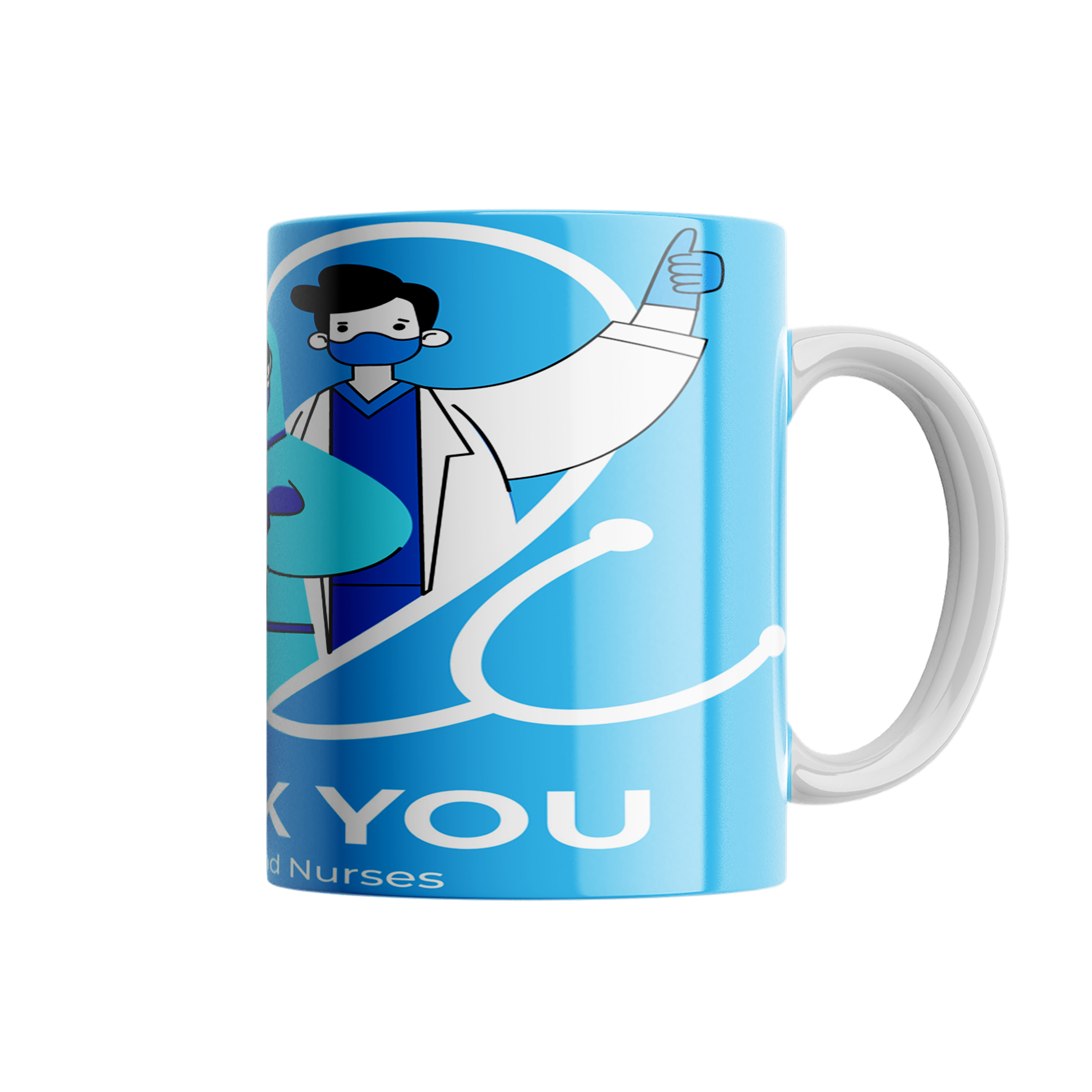 ماگ مدل THANKS NURSES AND DOCTORS کد R122