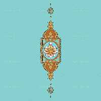 وکتور شرفه تذهیب آبی طلایی | گرافیک با طعم تربچه