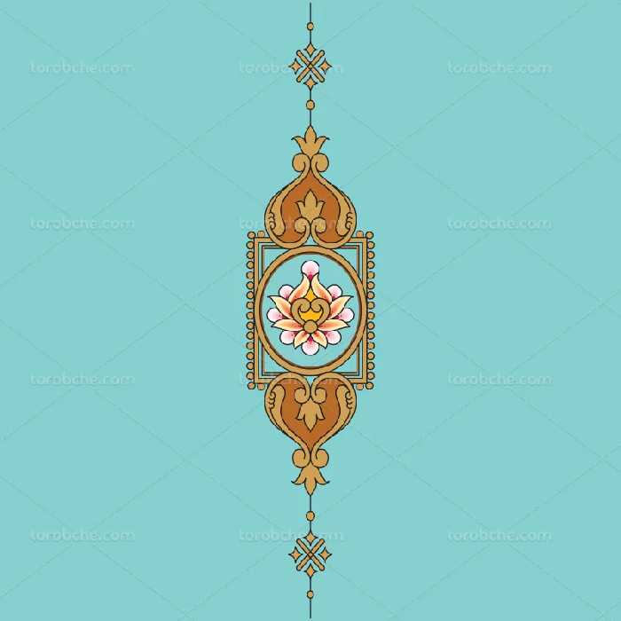 وکتور شرفه تذهیب آبی طلایی | گرافیک با طعم تربچه