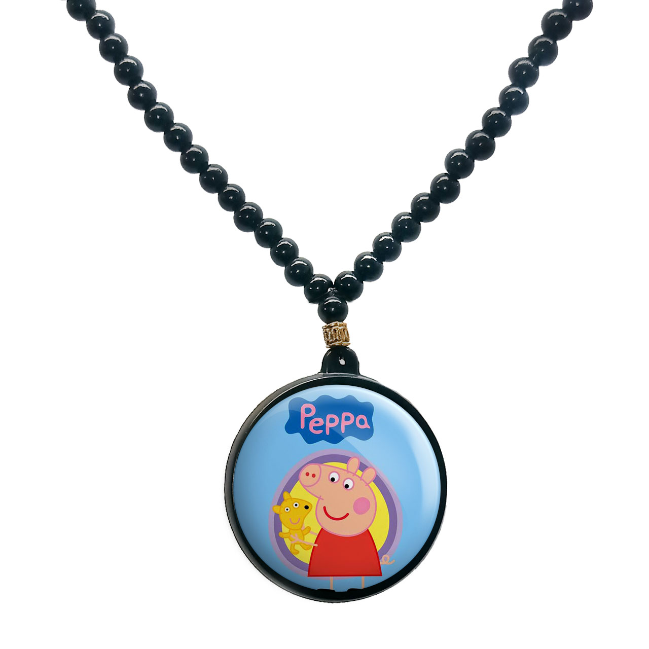 گردنبند پرمانه طرح پپاپیگ کد pmd.1221 مدل دو طرفه