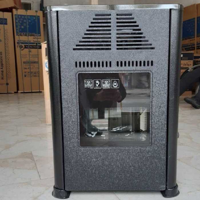 بخاری 8000 جنرال   بخاری گازی مشکی چروک مدل8000