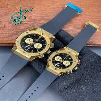 خرید ست ساعت زنانه و مردانه هابلوت Hublot سه موتوره فعال بند رابر کد 2115843 - ردگل