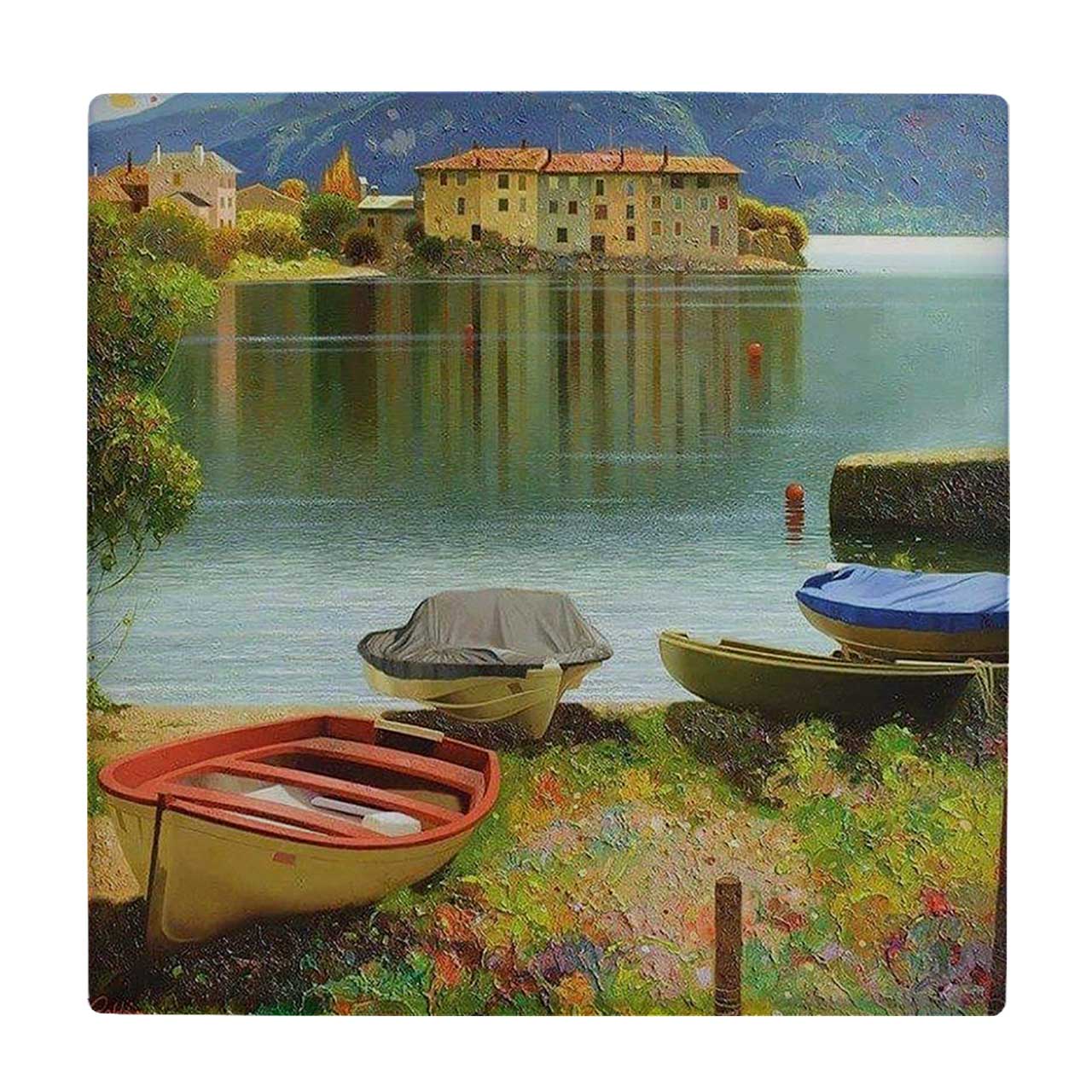 زیر لیوانی  طرح نقاشی قایق ها کد    6229801_5859