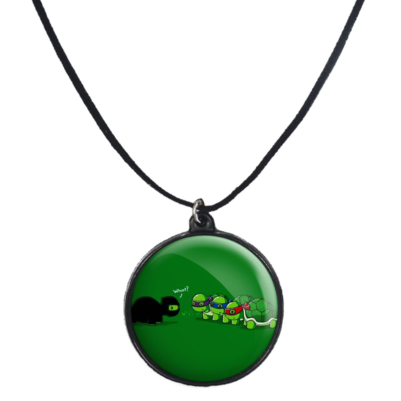 گردنبند پرمانه طرح لاکپشت‌های نینجا کد pmb.9896مدل دو طرفه