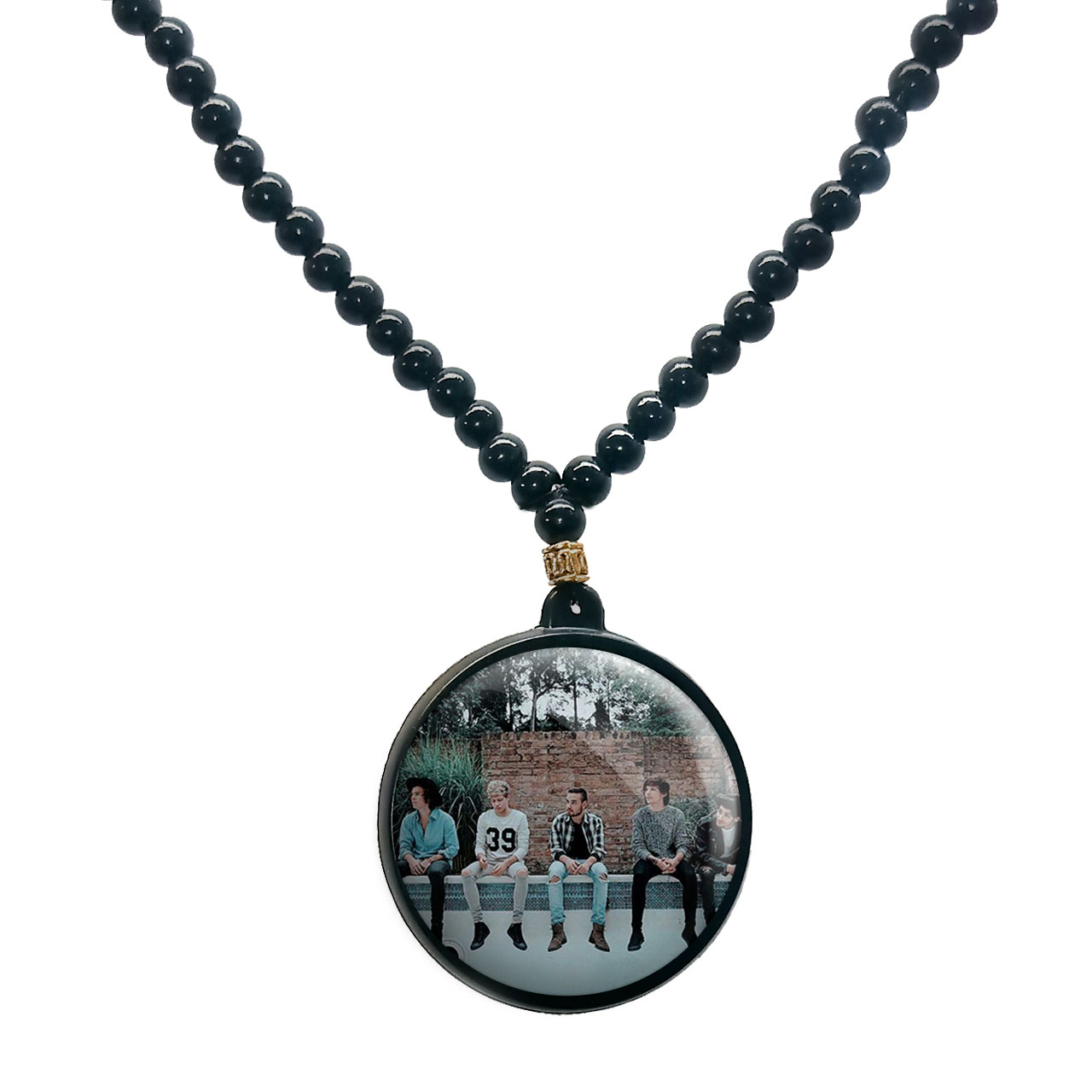 گردنبند پرمانه طرح One Direction کد pmd.13562 مدل دو طرفه