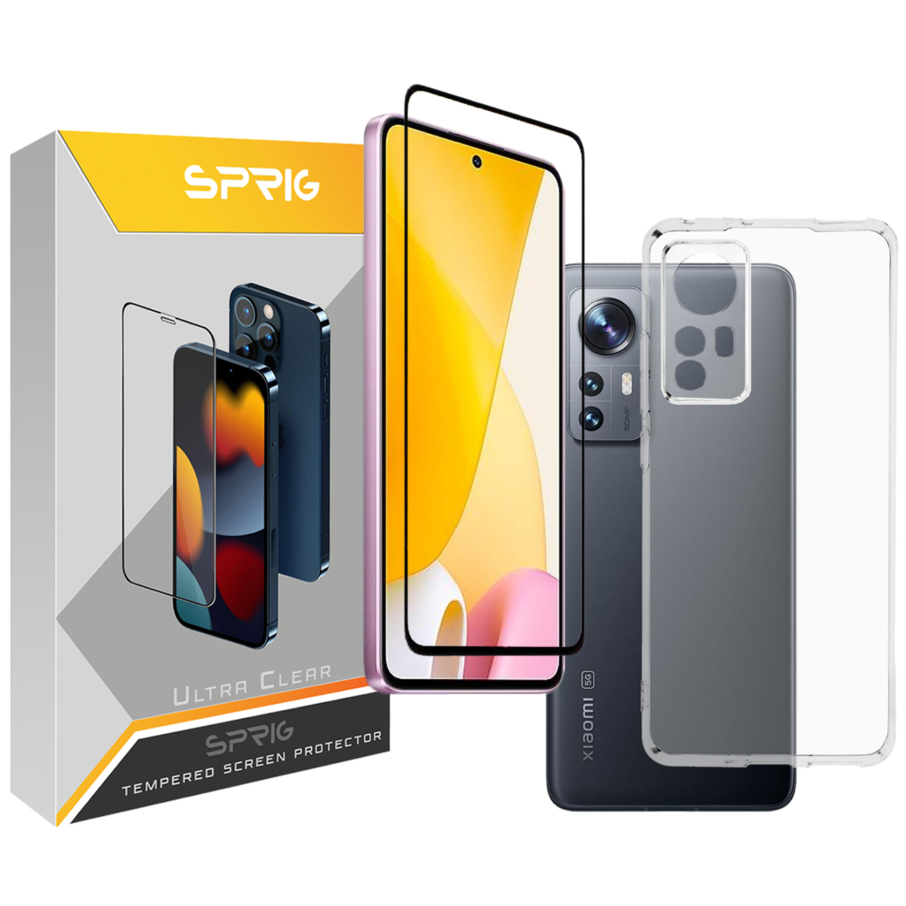 کاور اسپریگ مدل Clear-FU مناسب برای گوشی موبایل شیائومی Mi 12 Lite 5G به همراه محافظ صفحه نمایش گوشی